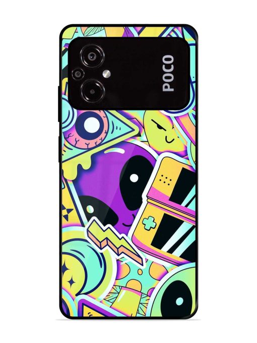 Scratch Art Glossy Metal Phone Cover for Poco M5 Zapvi