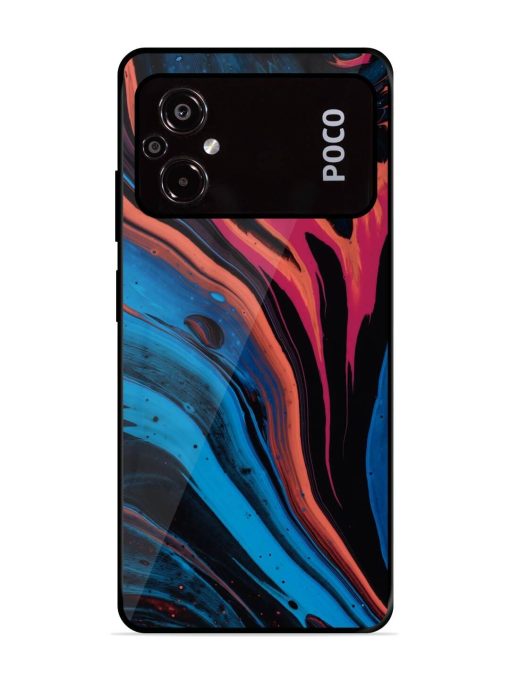 Liquefied Art Glossy Metal TPU Phone Cover for Poco M5