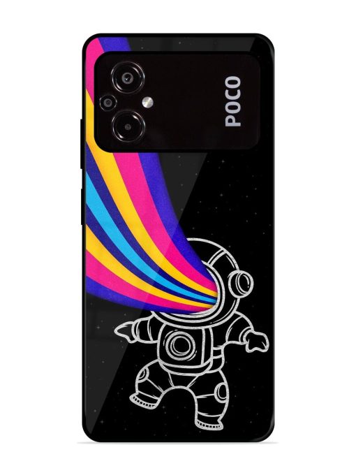 Astronaut Glossy Metal TPU Phone Cover for Poco M5 Zapvi