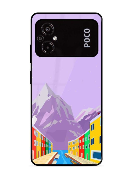 Venice City Illustration Glossy Metal Phone Cover for Poco M5 Zapvi