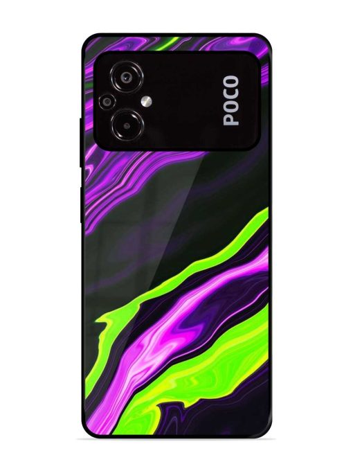 Bright Fluid Violet Glossy Metal Phone Cover for Poco M5 Zapvi