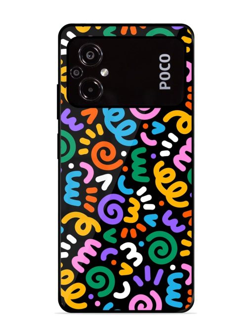 Colorful Seamless Vector Glossy Metal Phone Cover for Poco M5 Zapvi