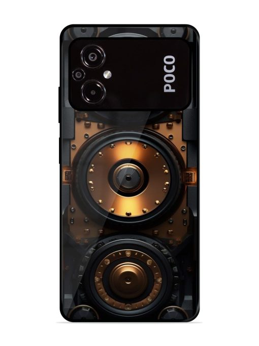 Sound Box Glossy Metal Phone Cover for Poco M5 Zapvi