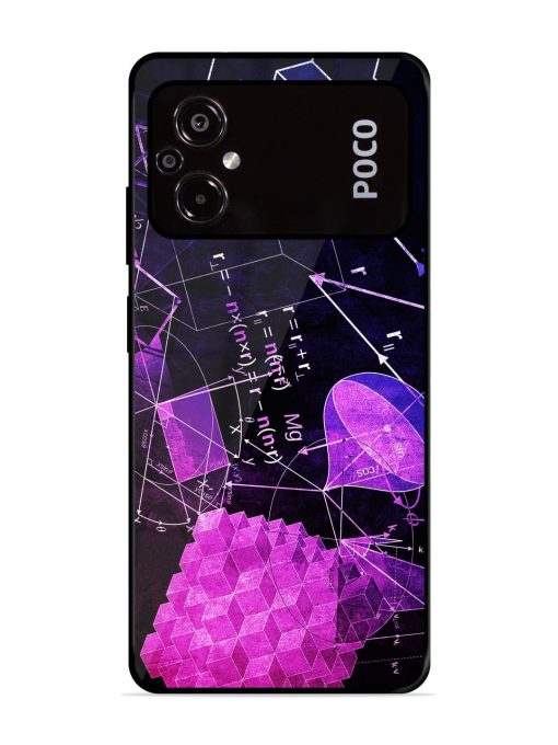 Math Physics Formula Art Glossy Metal Phone Cover for Poco M5 Zapvi