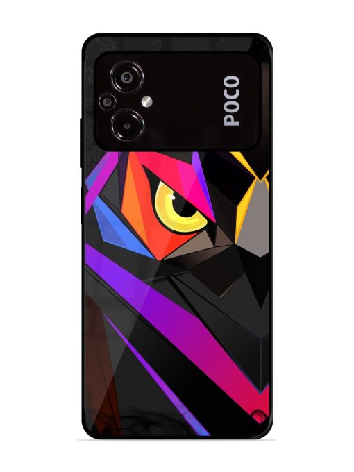 Wpap Owl Glossy Metal Phone Cover for Poco M5 Zapvi