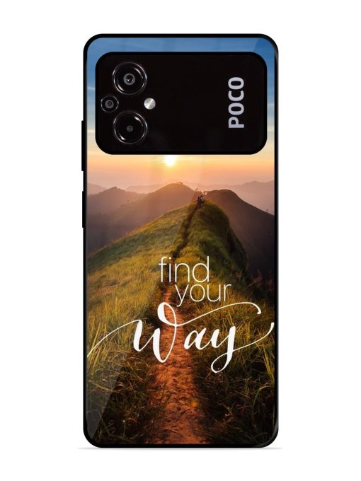 Find Your Way Glossy Metal Phone Cover for Poco M5 Zapvi