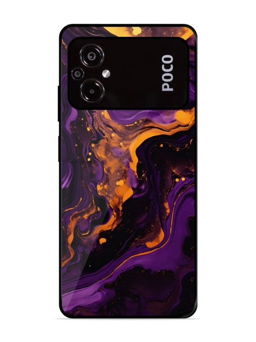 Painting Of A Purple Glossy Metal Phone Cover for Poco M5