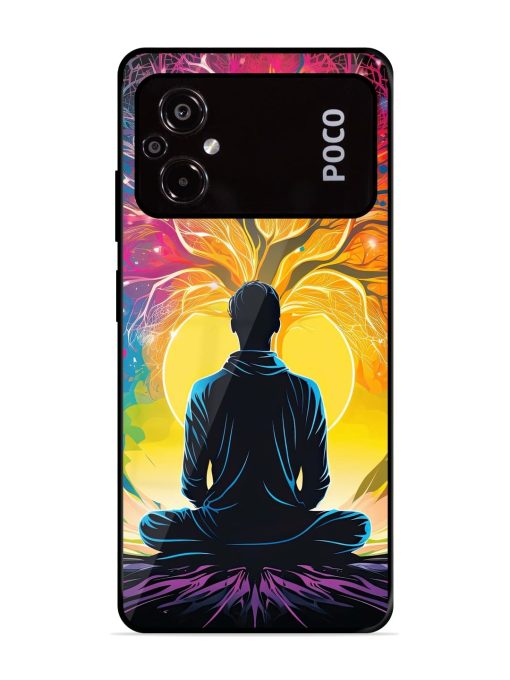 Mind Colourful Glossy Metal Phone Cover for Poco M5 Zapvi