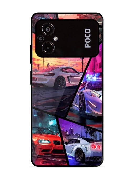 Ride In Pixels Glossy Metal Phone Cover for Poco M5 Zapvi