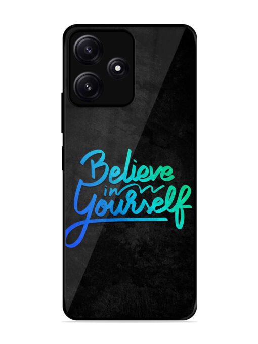 Believe In Yourself Glossy Metal Phone Cover for Poco M6 (5G)