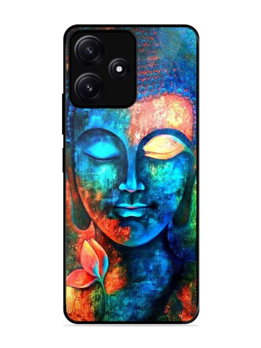 Buddha Painting Glossy Metal Phone Cover for Poco M6 (5G) Zapvi