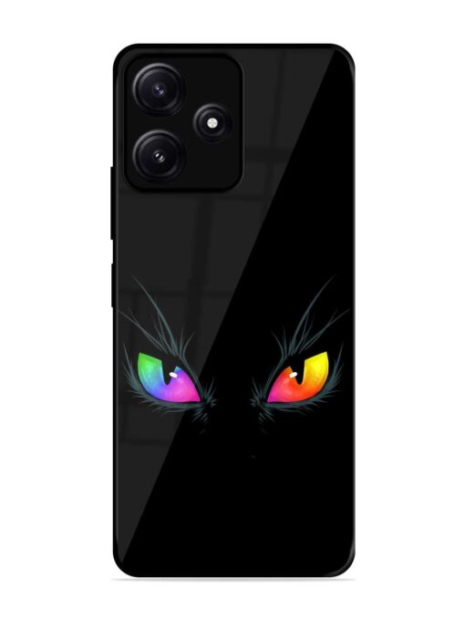 Cat Eyes Glossy Metal Phone Cover for Poco M6 (5G) Zapvi