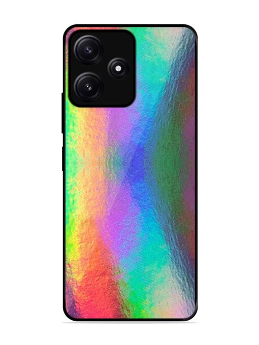 Colorful Holographic Background Glossy Metal TPU Phone Cover for Poco M6 (5G) Zapvi