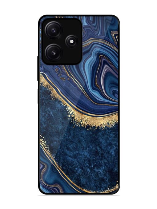 Abstract Background Blue Glossy Metal TPU Phone Cover for Poco M6 (5G) Zapvi