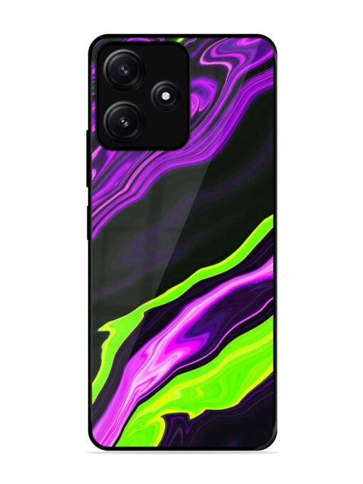 Bright Fluid Violet Glossy Metal Phone Cover for Poco M6 (5G) Zapvi