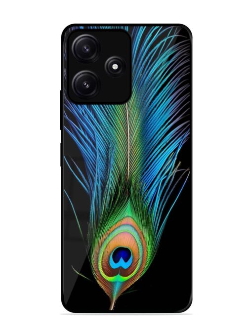 Peacock Feather Glossy Metal TPU Phone Cover for Poco M6 (5G)