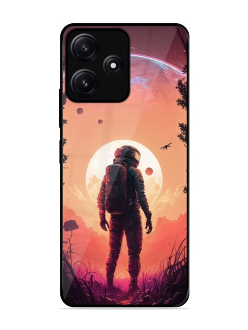 Red Sky At Morning Glossy Metal Phone Cover for Poco M6 (5G) Zapvi