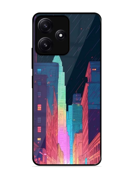 Minimal City Art Glossy Metal Phone Cover for Poco M6 (5G) Zapvi