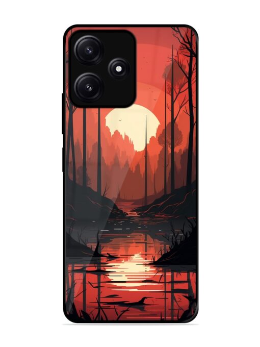 Natural Landscape Glossy Metal Phone Cover for Poco M6 (5G) Zapvi