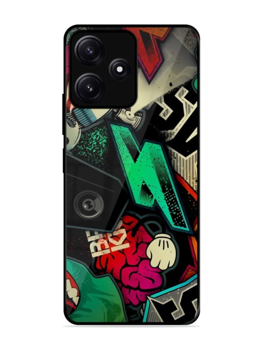 Graffiti Art Glossy Metal Phone Cover for Poco M6 (5G)