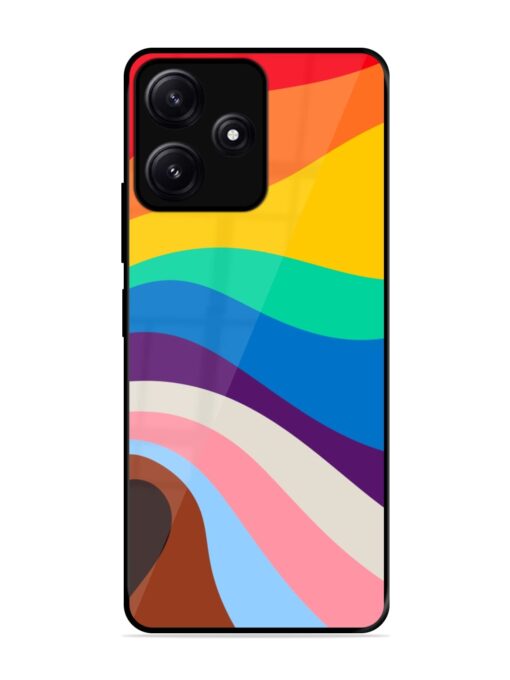 Minimal Pride Art Glossy Metal Phone Cover for Poco M6 (5G)