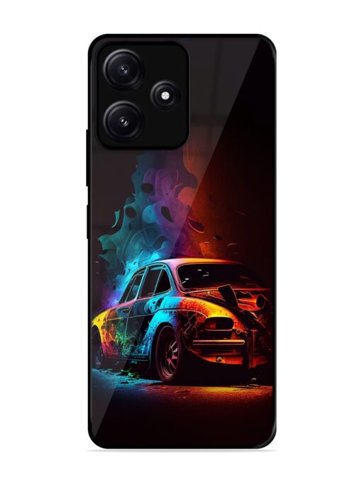 High Classic Car Art Glossy Metal Phone Cover for Poco M6 (5G) Zapvi