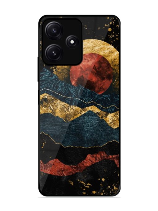 Gold Painting View Glossy Metal Phone Cover for Poco M6 (5G) Zapvi