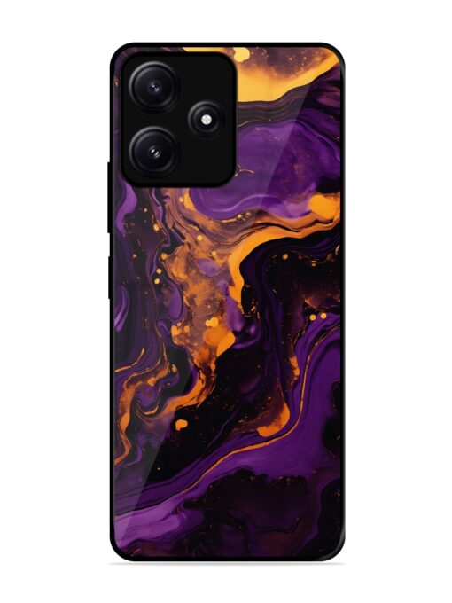 Painting Of A Purple Glossy Metal Phone Cover for Poco M6 (5G)