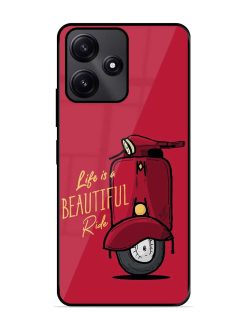 Life Is Beautiful Rides Glossy Metal Phone Cover for Poco M6 Pro (5G)