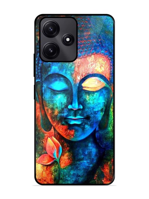 Buddha Painting Glossy Metal Phone Cover for Poco M6 Pro (5G)