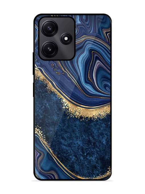 Abstract Background Blue Glossy Metal TPU Phone Cover for Poco M6 Pro (5G) Zapvi