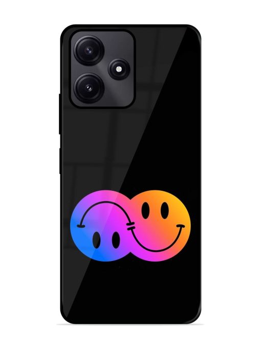 Gradient Smile Art Glossy Metal TPU Phone Cover for Poco M6 Pro (5G) Zapvi