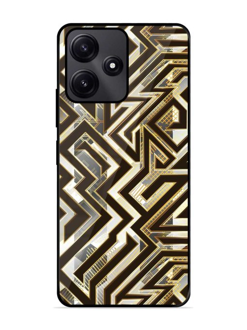 Technology Geometric Seamless Glossy Metal Phone Cover for Poco M6 Pro (5G) Zapvi