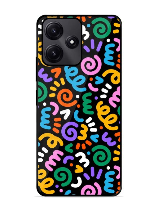 Colorful Seamless Vector Glossy Metal Phone Cover for Poco M6 Pro (5G) Zapvi