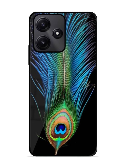 Peacock Feather Glossy Metal TPU Phone Cover for Poco M6 Pro (5G)