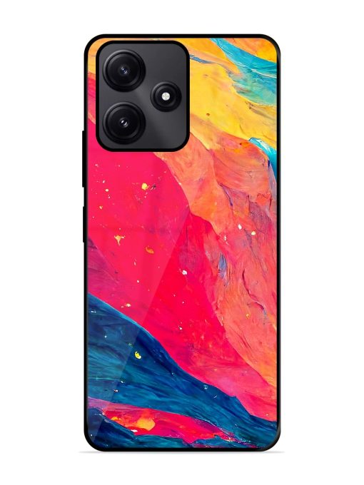 Starry Night Glossy Metal Phone Cover for Poco M6 Pro (5G)