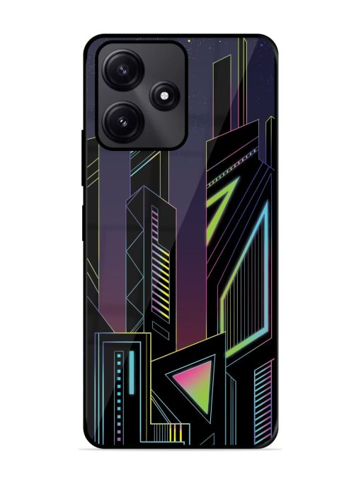 Neon Dreamscape Glossy Metal Phone Cover for Poco M6 Pro (5G)