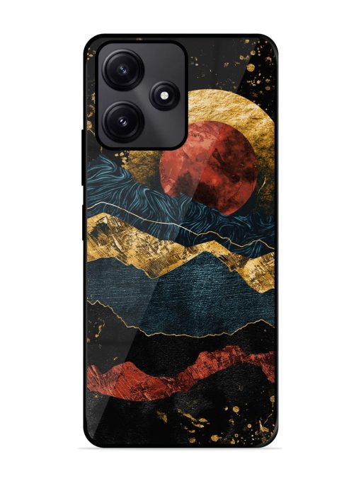 Gold Painting View Glossy Metal Phone Cover for Poco M6 Pro (5G) Zapvi