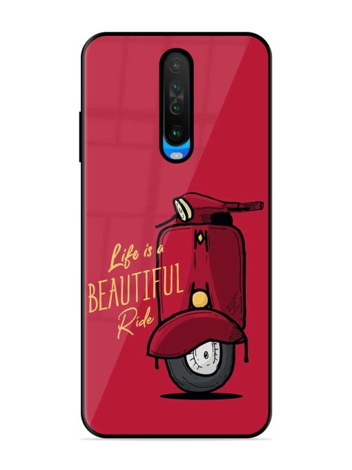 Life Is Beautiful Rides Glossy Metal Phone Cover for Poco X2 Zapvi