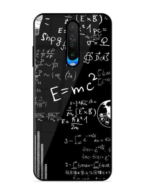 E=Mc2 Mass?Energy Equivalence Glossy Metal Phone Cover for Poco X2 Zapvi