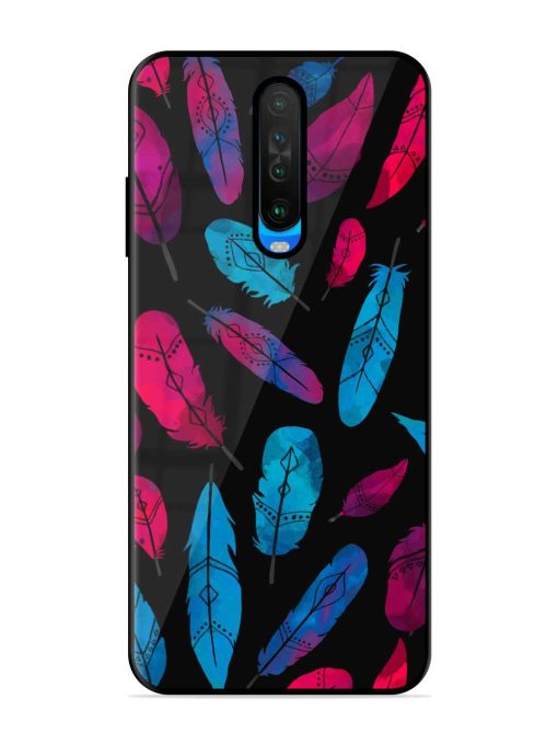 Feather Art Glossy Metal Phone Cover for Poco X2 Zapvi