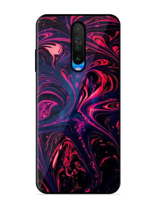 Abstract Background Glossy Metal Phone Cover for Poco X2 Zapvi