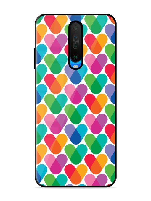 Overlapping Colors Colorful Glossy Metal TPU Phone Cover for Poco X2 Zapvi