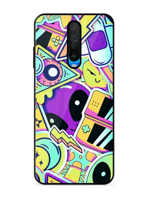 Scratch Art Glossy Metal Phone Cover for Poco X2 Zapvi