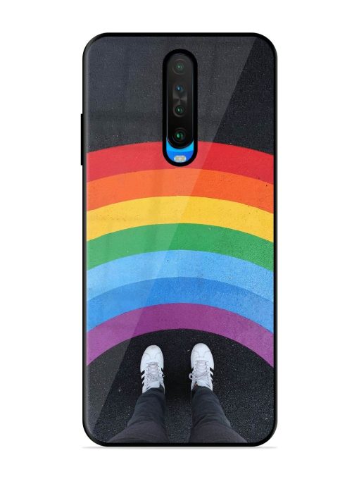 Legs Rainbow Glossy Metal TPU Phone Cover for Poco X2