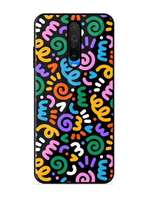 Colorful Seamless Vector Glossy Metal Phone Cover for Poco X2