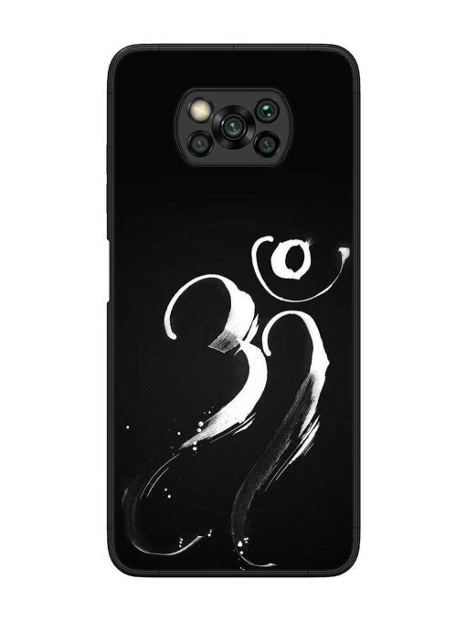 Om Logo Glossy Metal Phone Cover for Poco X3 Zapvi