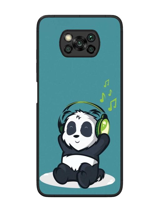 Music Panda Glossy Metal Phone Cover for Poco X3 Zapvi