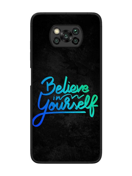 Believe In Yourself Glossy Metal Phone Cover for Poco X3 Zapvi