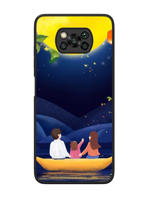 Happy Family And Beautiful View Glossy Metal Phone Cover for Poco X3